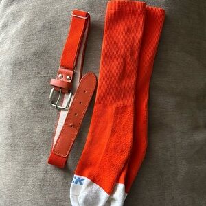 TCK Kids Baseball / Softball Socks and Belt Orange